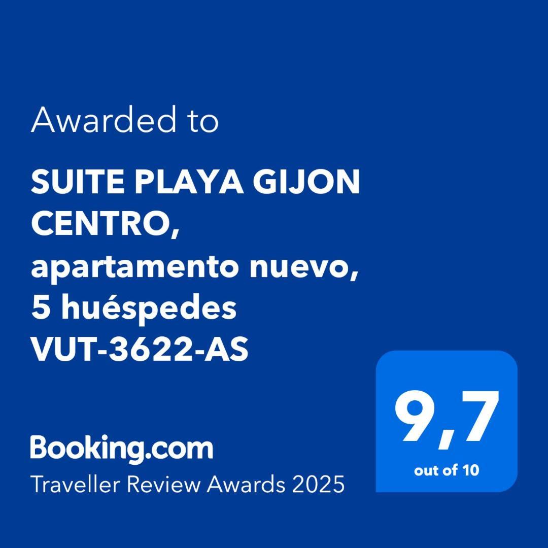 Suite Playa Gijon Centro, Apartamento Nuevo, 5 Huespedes Vut-3622-As Exterior foto